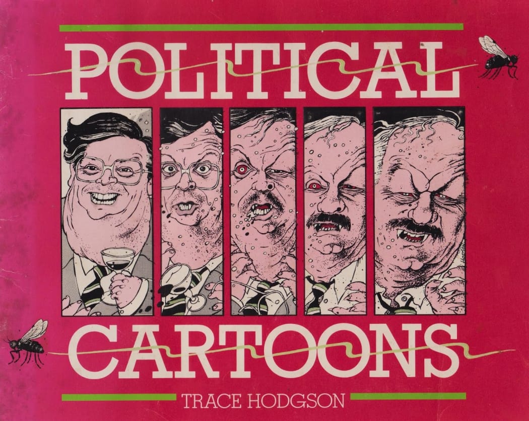 A Trace Hodgson cartoon showing Lange morphing into Douglas during times of strife for the fourth Labour government in the 1980s.