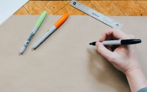 Drawing with marker pen