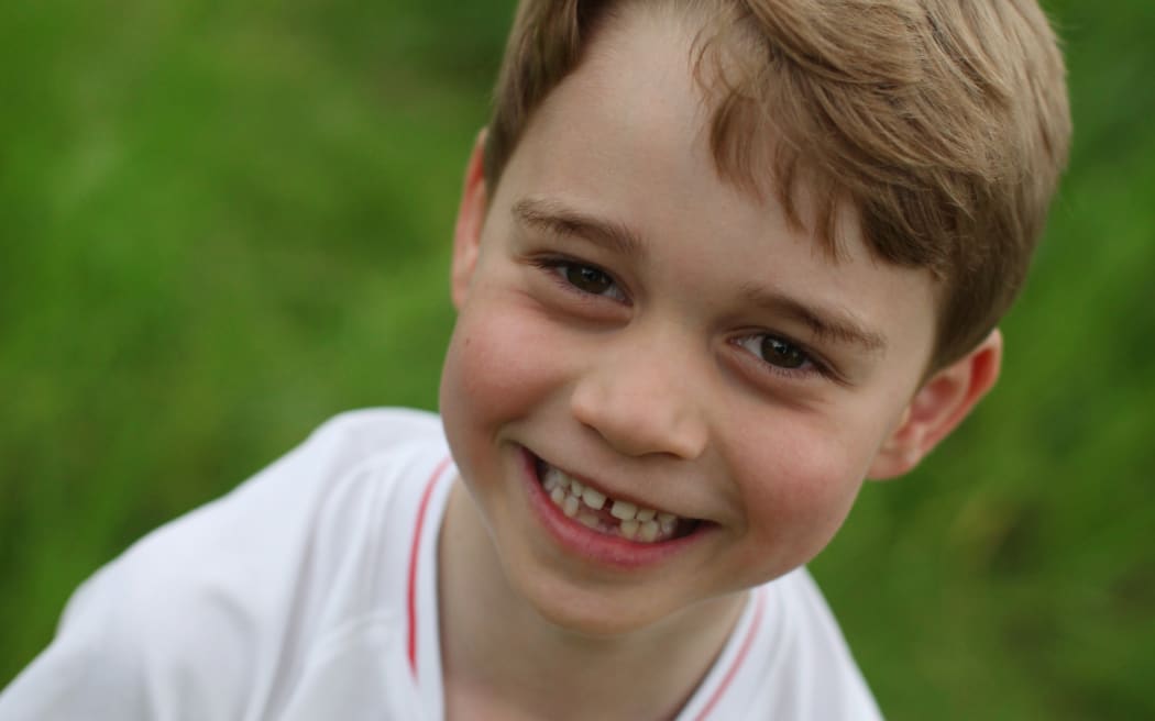 Prince George, in the garden of Kensington Palace, in a photo taken by the Duchess of Cambridge to mark the prince's sixth birthday.