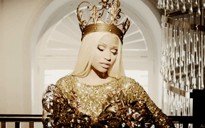 A Gif of Nicki Minaj wearing a crown