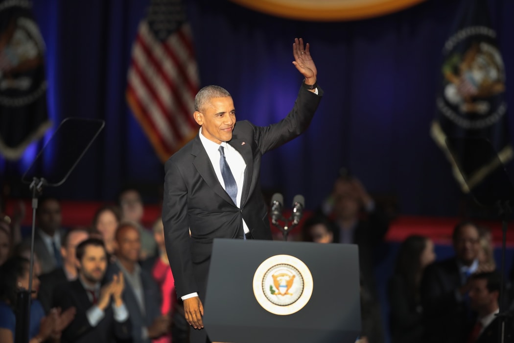 President Barack Obama delivers a farewell speech to the nation on January 10, 2017 in Chicago, Illinois.