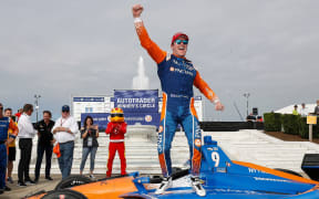 Scott Dixon celebrates yet another win in IndyCar.