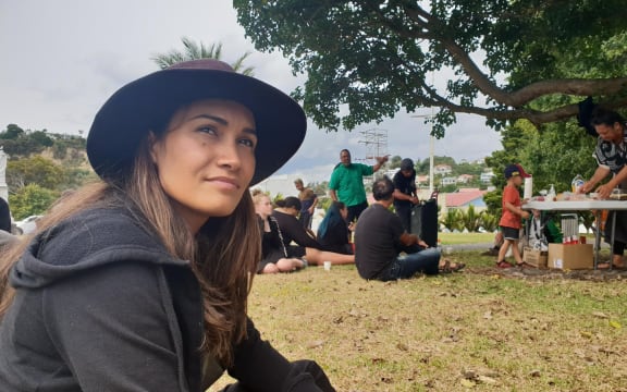 Pania Newton listens to stories about the Pākaitore occupation in 1995.