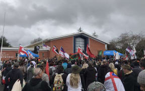 A hikoi of about 1500 in Te Tai Tokerau march against the Significant Natural Area plan.