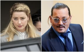 Amber Heard and Johnny Depp at Fairfax County Courthouse, 27 May 2022.