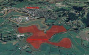 Area outlined for the proposed solar farm in Helensville, Auckland.