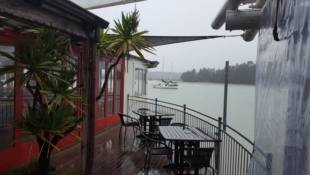 The Apple Shed cafe and bar on Mapua Wharf.