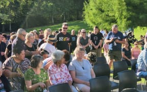 About 100 people gathered to pay tribute to Joshuah Tasi on Sunday.