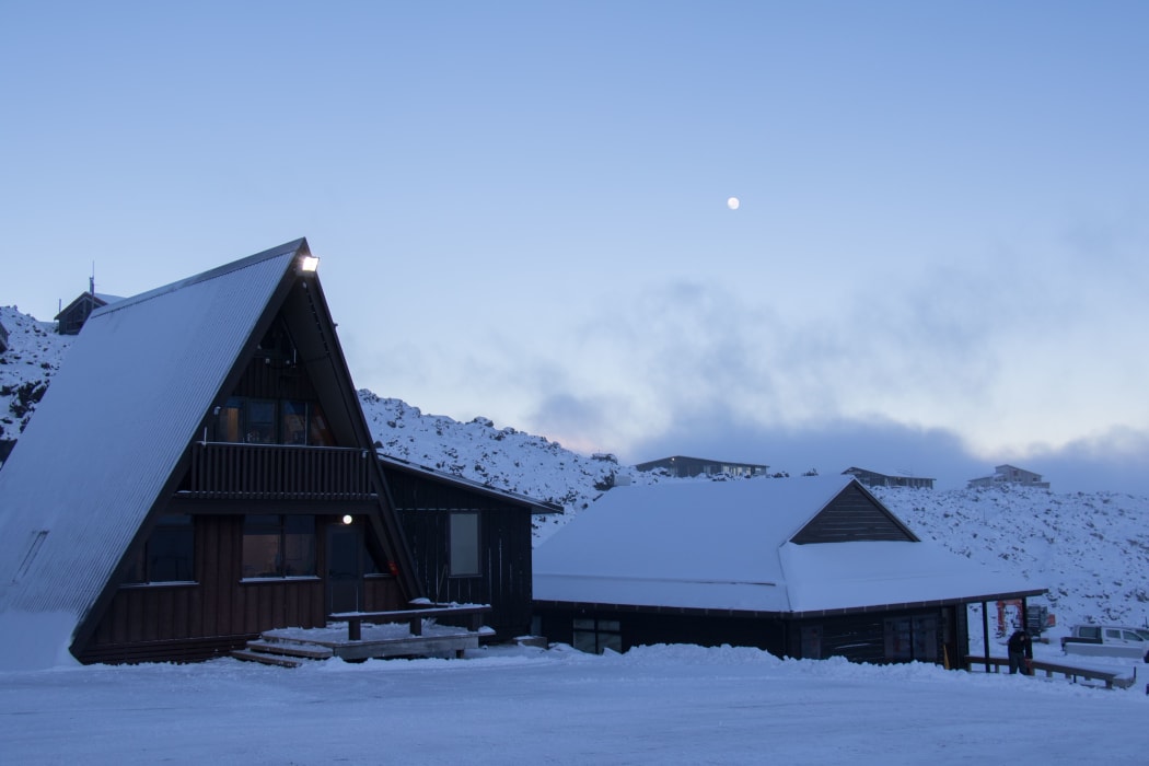 Snow at the base of Whakapapa Ski Field.