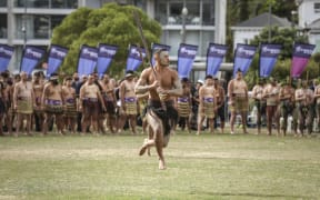 The powhiri to mark the start of the Te Matatini kapa haka festival in Wellington.
