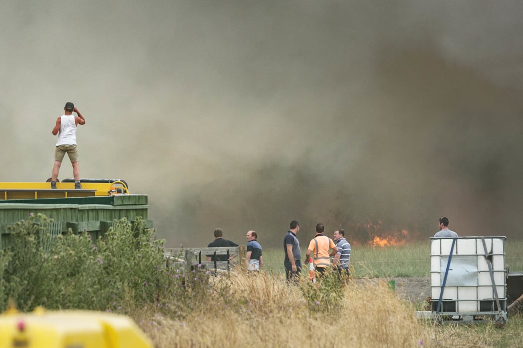 Residents were evacuated during the blaze.