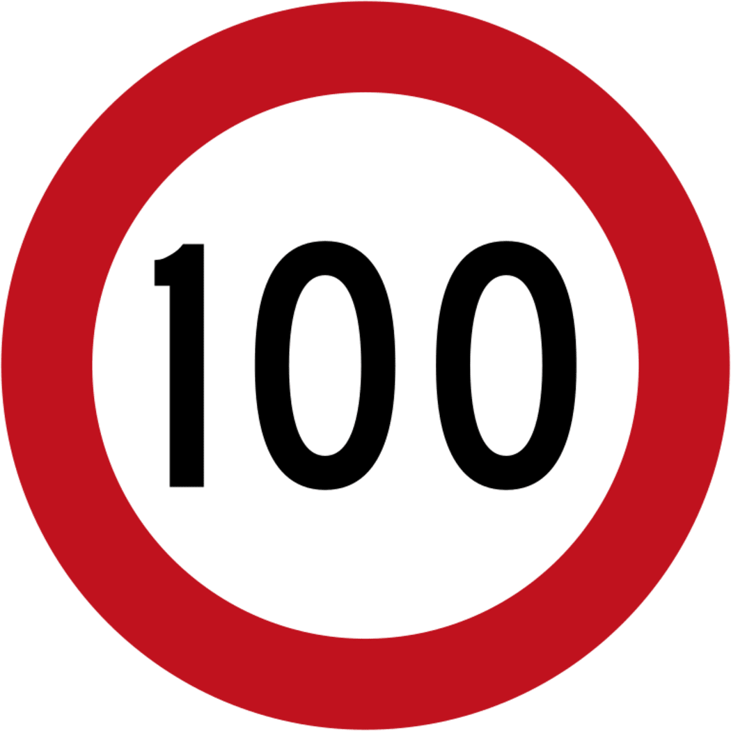100 km/h speed limit.