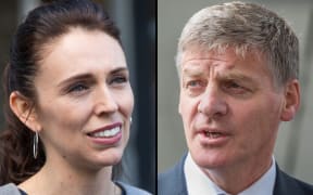 Jacinda Ardern and Bill English
