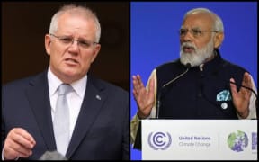 Australian Prime Minister Scott Morrison and Indian Prime Minister Narendra Modi