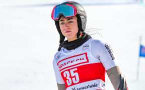 Lenzerheide  Women&amp;#039;s Giant Slalom, Piera Hudson (NZL) DNF  FIS Ski World Cup, Lenzerheide, Switzerland, n March 6, 2022. (Photo by Jari Pestelacci/JustPictures/LiveMedia/NurPhoto)
 NO USE SWITZERLAND. (Photo by Jari Pestelacci/JustPictures / NurPhoto via AFP)