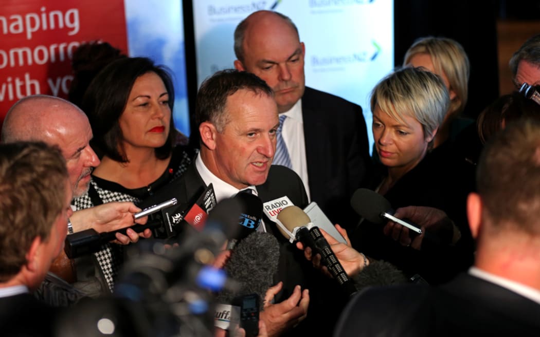 John Key after pre-budget speech to Business New Zealand function.