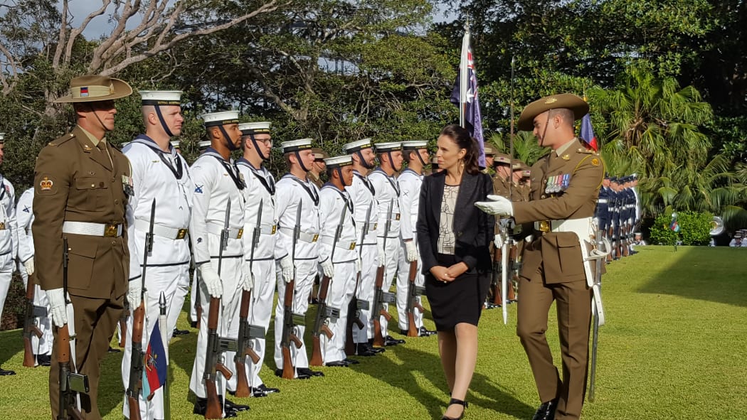 Jacinda Ardern formally welcomed to Australia.