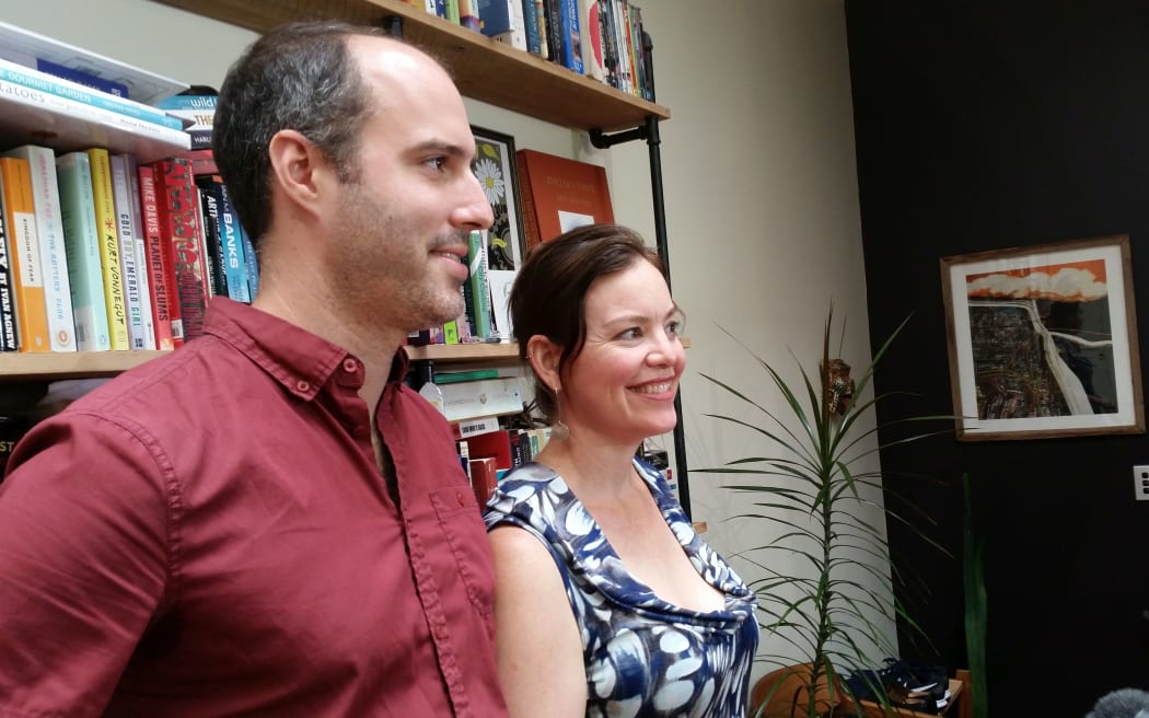 Julie Anne Genter with partner, Peter Nunns.