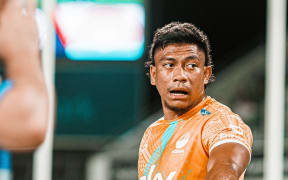 New signing Miracle Fai'ilagi in the Pasifika's change strip against the Western Force at the weekend