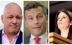 Christopher Luxon, David Seymour and Erica Stanford.