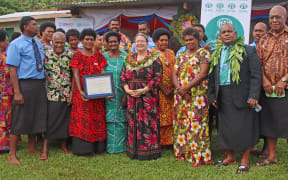 US Ambassador to Fiji, Marie Damour (centre) officially launches the Drought Recovery and Climate Resilience project and ADRA Fiji’s Learning Environmental Adaptation Project (LEAP).