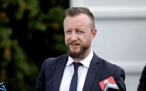 Local Government Minister Kieran McAnulty speaks at a media briefing on the government's Three Waters revamp, 13 April 2023.