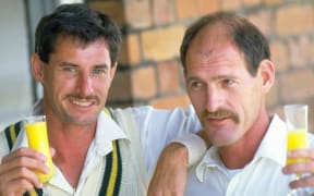 Sir Richard Hadlee and Clive Rice during their time together at Nottinhamshire County Cricket Club.
