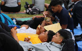 Spectators enjoying performances from the comfort of the ground - day 2 Polyfest 2021.