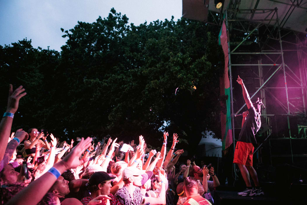 Denzel Curry performing at Laneway 2019