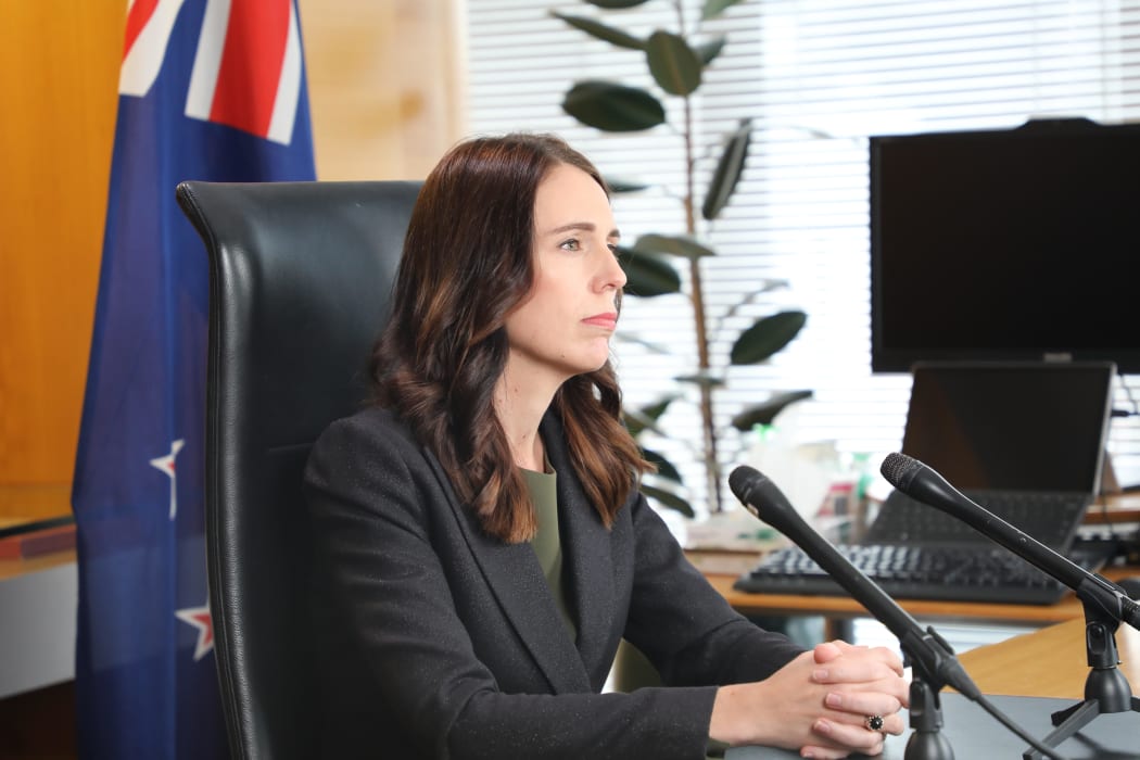 Prime Minister Jacinda Ardern addresses the nation over the coronavirus threat on March 21.