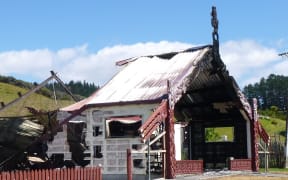 The blaze destroyed the wharenui and wharepaku.