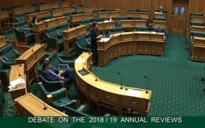MPs debate the Government's performance over the last financial year whilekeeping the their physical distancing as required by alert level 3.