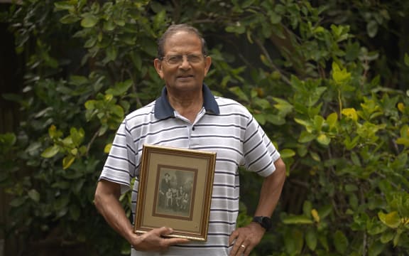 Nagin Lala reflects on his family's journey to New Zealand from his home in Epsom.