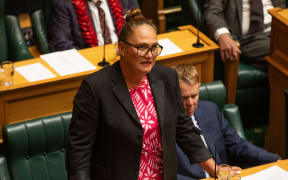 Labour deputy leader Carmel Sepuloni speaks in Parliament after the death of Fa'anānā Efeso Collins on 21 February, 2024.
