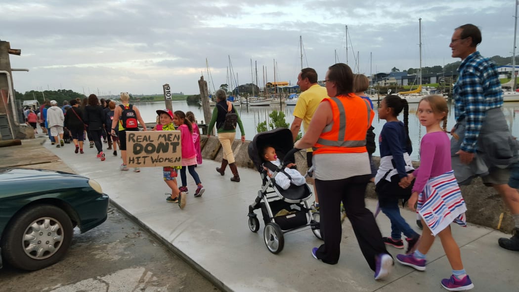About 2000 people walked in support of a woman who was attacked while running around the Hatea Loop in Whangarei.