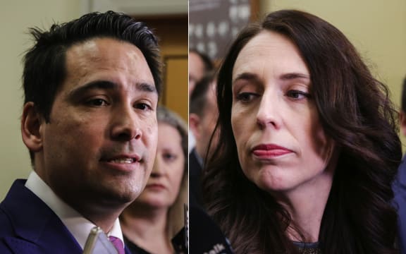 National party leader Simon Bridges and Prime Minister Jacinda Ardern.