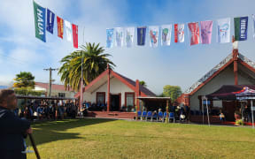 Ngāti Hāua awaits the signing of the Deed of Settlement at Ngāpūwaiwaha Marae in Taumarunui on March 29 last year.