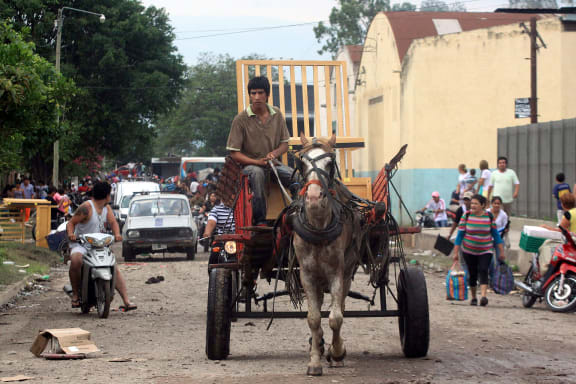Looting in Banda del Rio Sali, Tucuman province, northern Argentina.