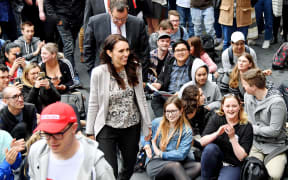 Jacinda Ardern during a visit to Victoria University in September.