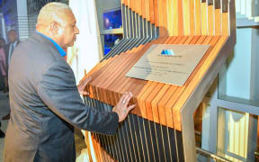 Fiji PM, Frank Banimarama, opens the new terminal in Nadi