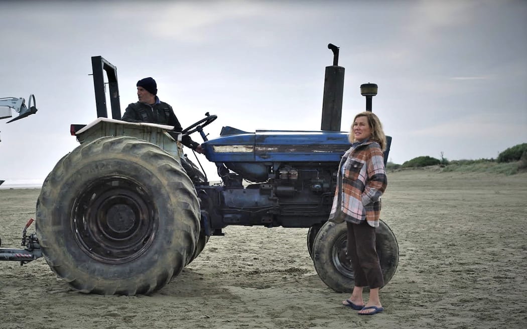 Scene from the TV series Far North starring Temuera Morrison and Robyn Malcolm.