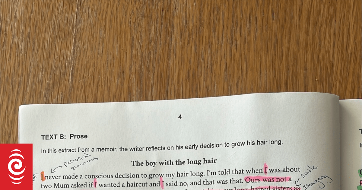 English exam asks students to write about long-haired boy being bullied, forced to drop pants
