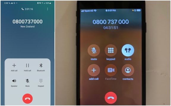 Air NZ call centre waiting time.
