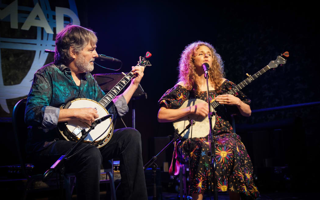 Bela Fleck and Abigail Washburn at WOMAD 2023.