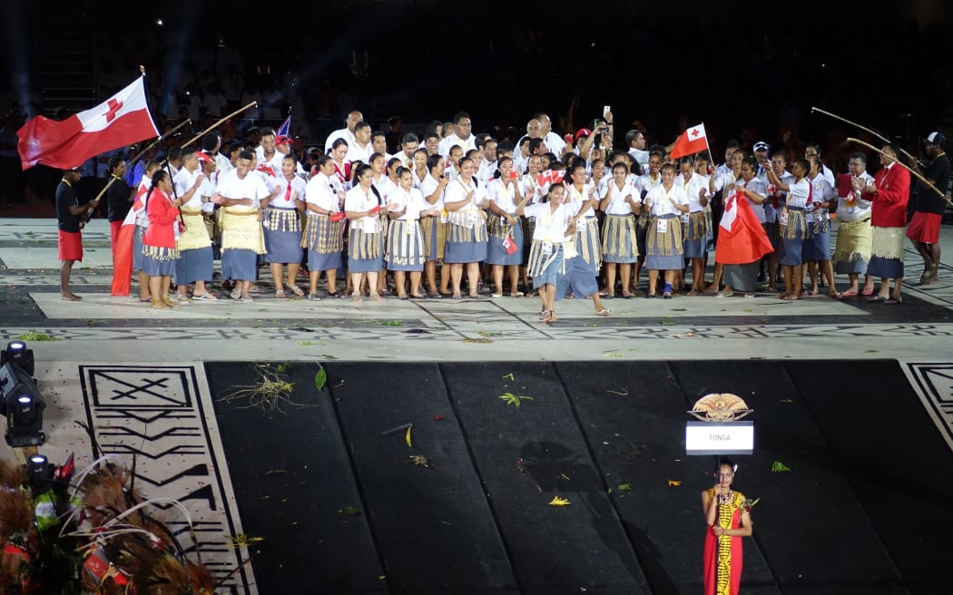 Team Tonga at the 2015 Pacific Games in Port Moresby.