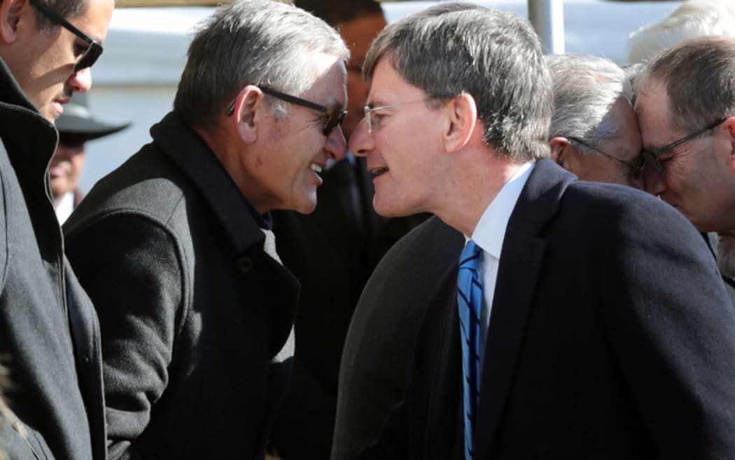 Kīngi Tuheitia with Treaty Minister Chris Finlayson