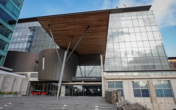Exterior shots of Chch city council building