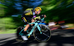 George Bennett in action for Jumbo-Visma