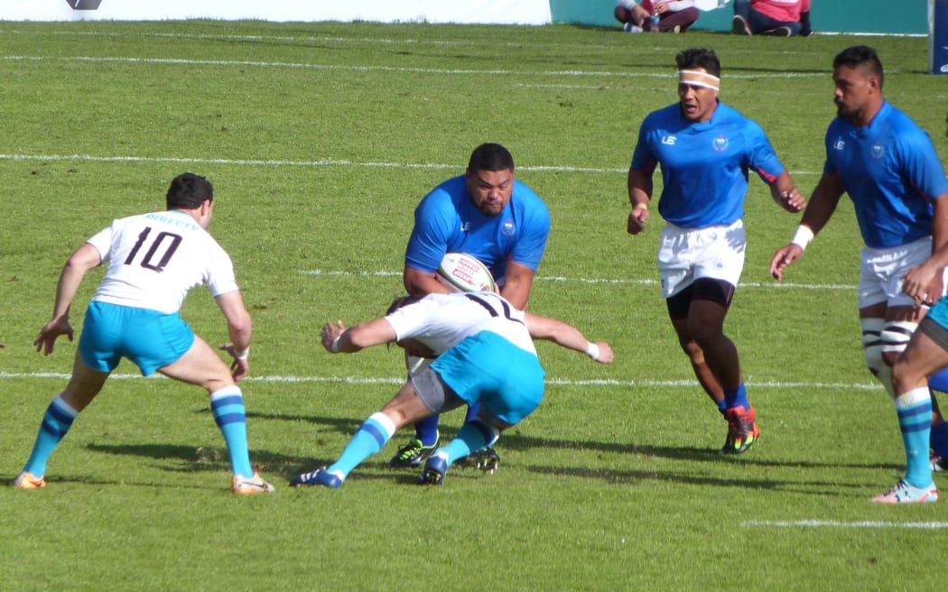 Samoa A edged hosts Uruguay A at the death.