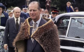 Prince Philip, Duke of Edinburgh in Gisborne during the Silver Jubilee Commonwealth Tours in February, 1977.
